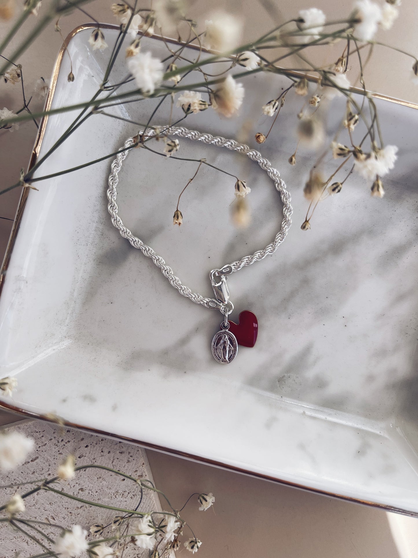 Bracciale corda in argento 925