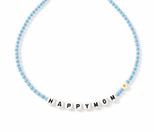 Collana con perline in vetro e letterine