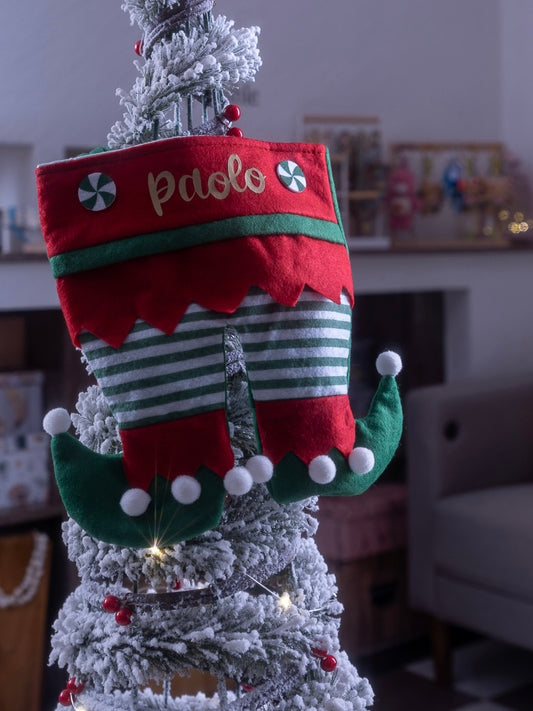 Porta caramelle elfo in tessuto personalizzato
