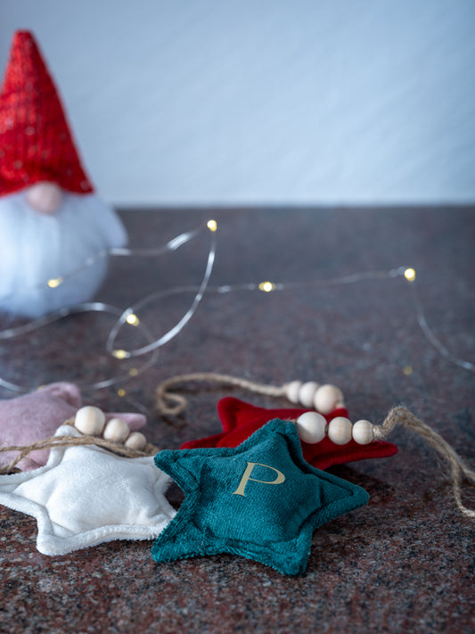 Addobbi natalizi in tessuto personalizzati