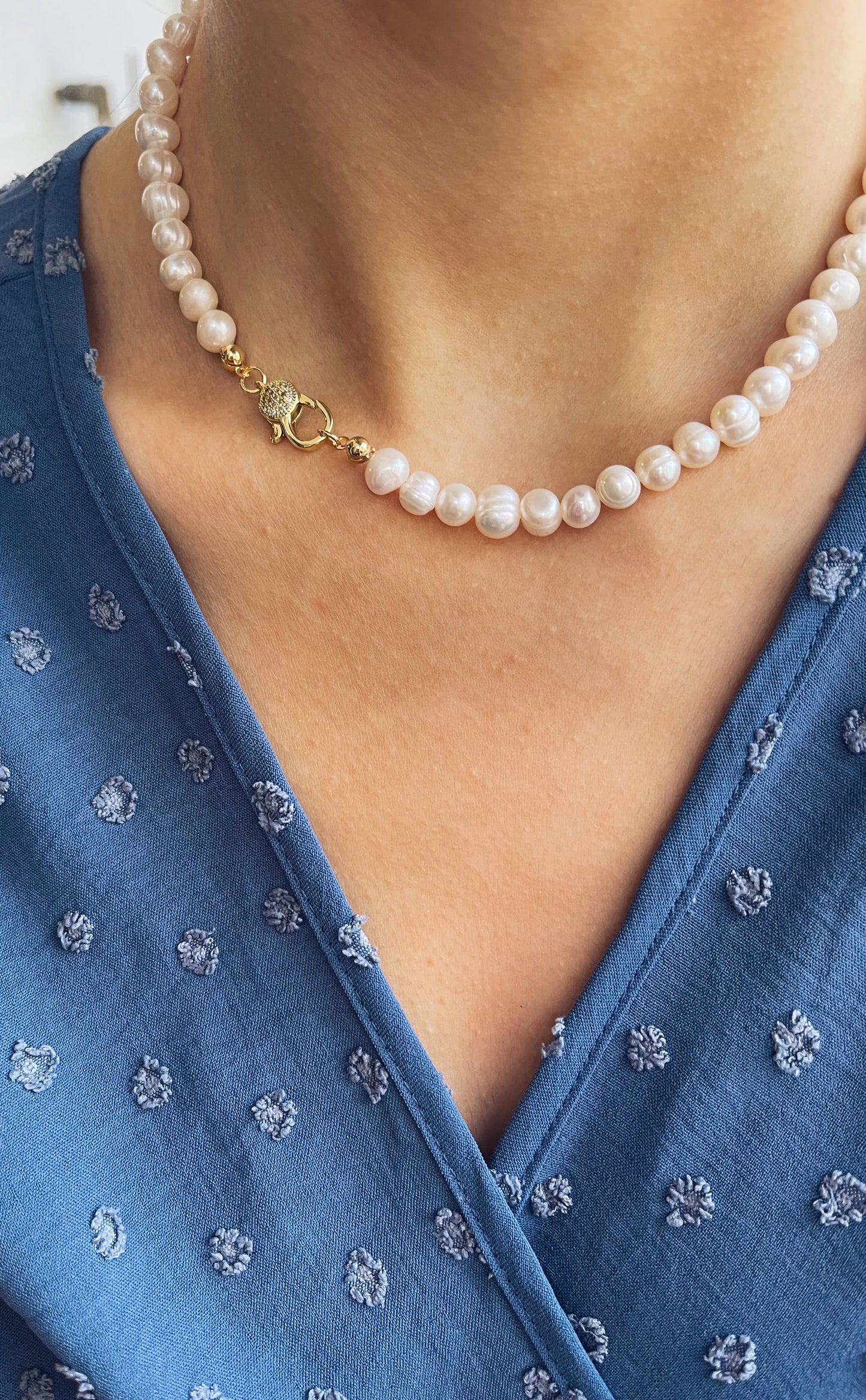 Collana con perle di fiume