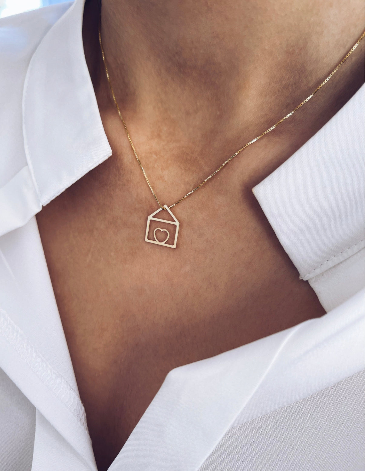 Sweet home - Collana con casetta con cuore