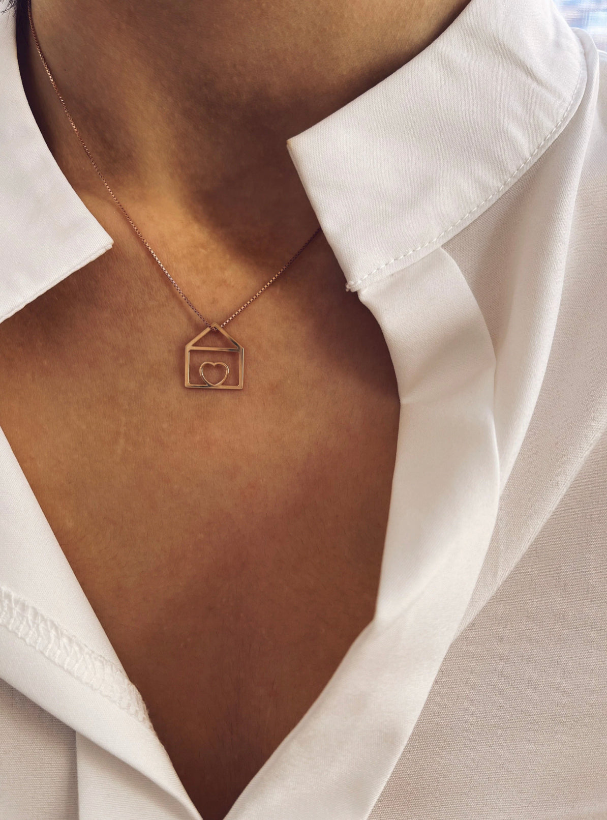 Sweet home - Collana con casetta con cuore