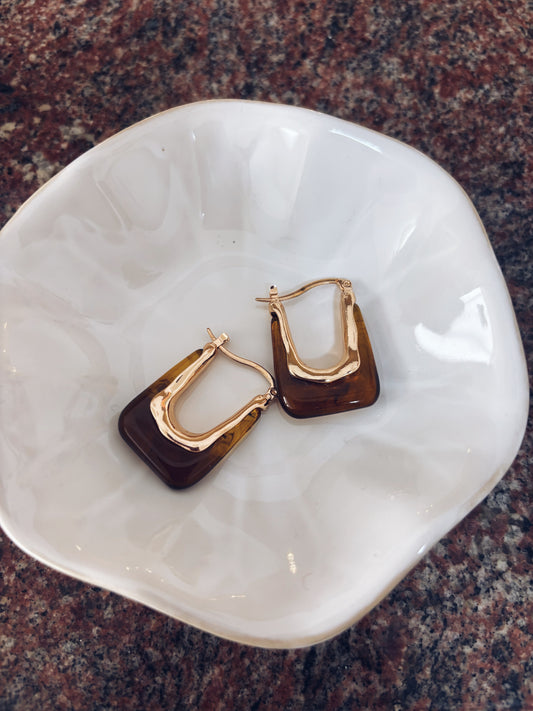 Orecchini in acciaio e resina