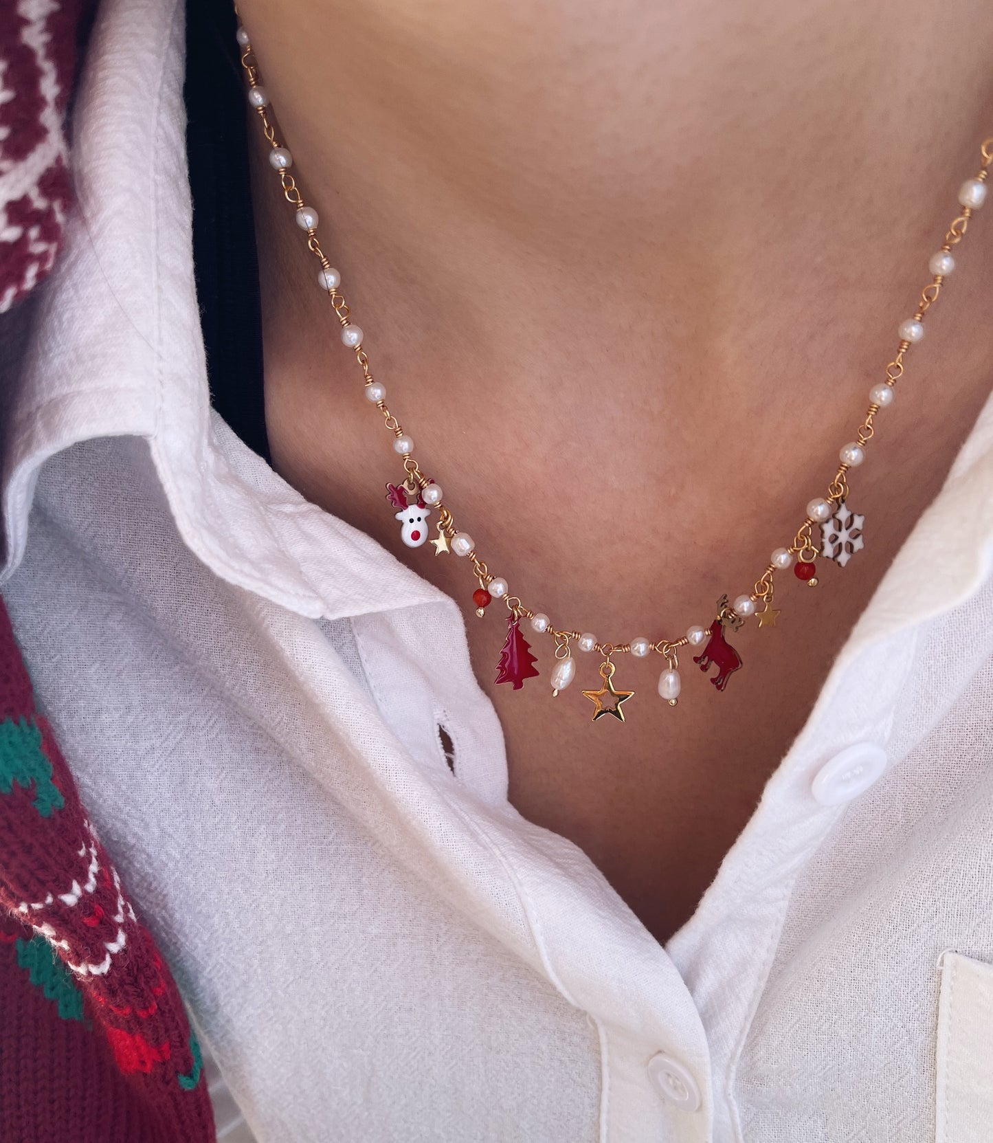 Collana multicharm con ciondoli natalizi