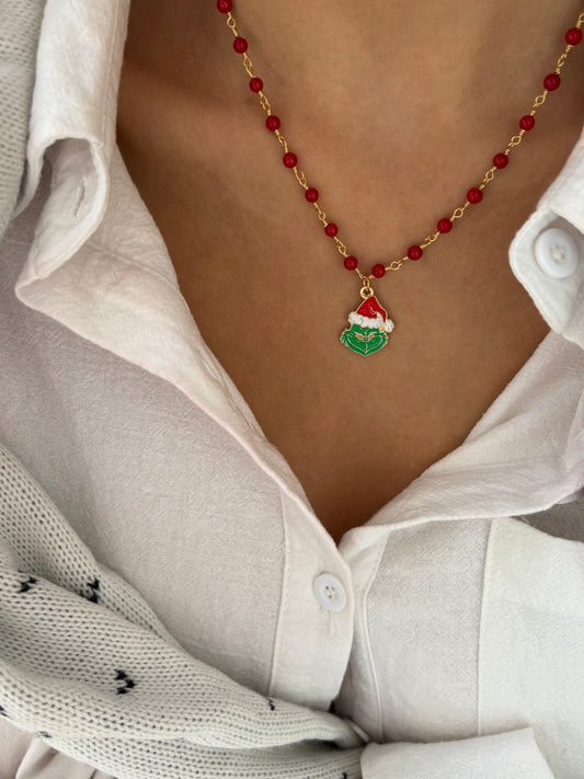 Collana natalizia con ciondolo Grinch