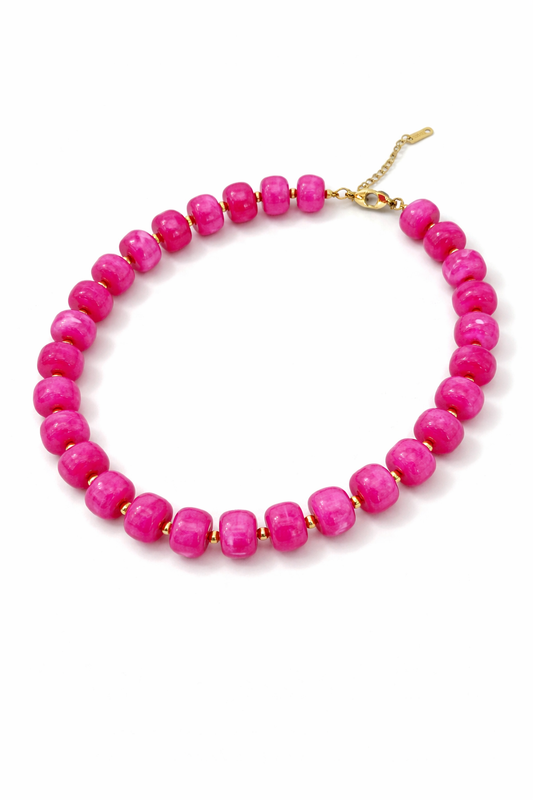 Collana con rondelle in resina