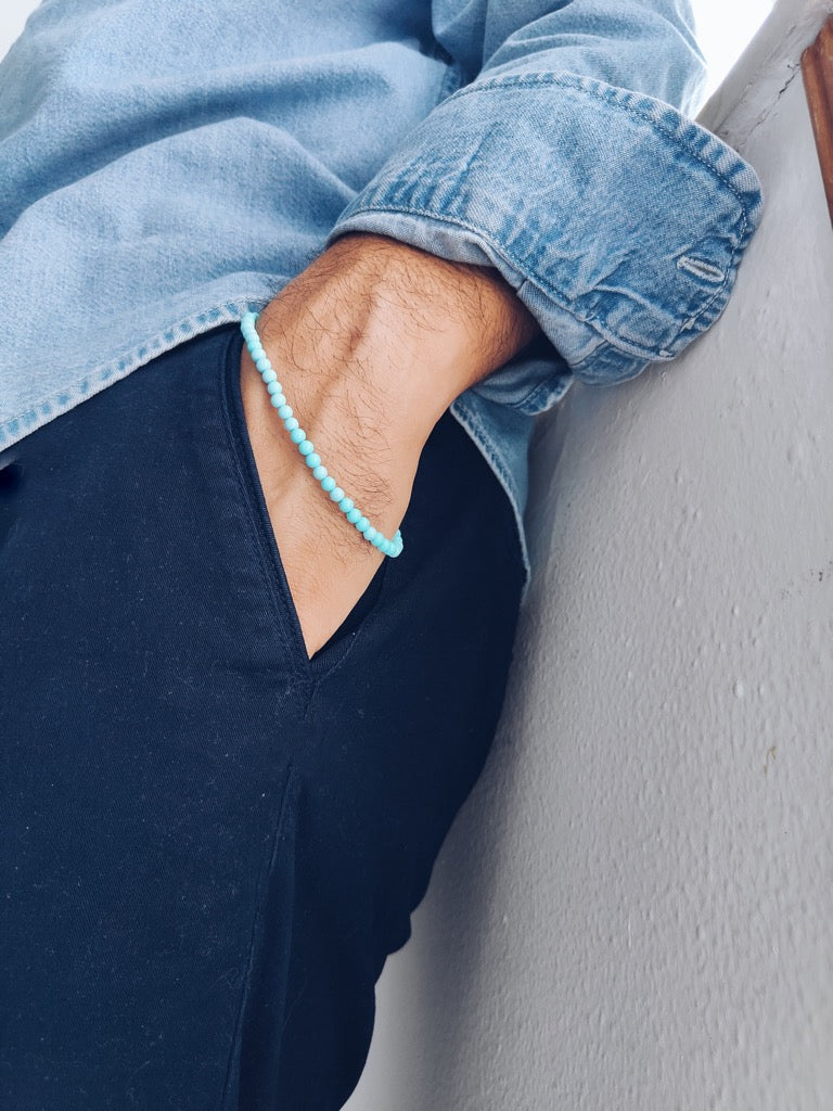 Bracciale con perline di turchese