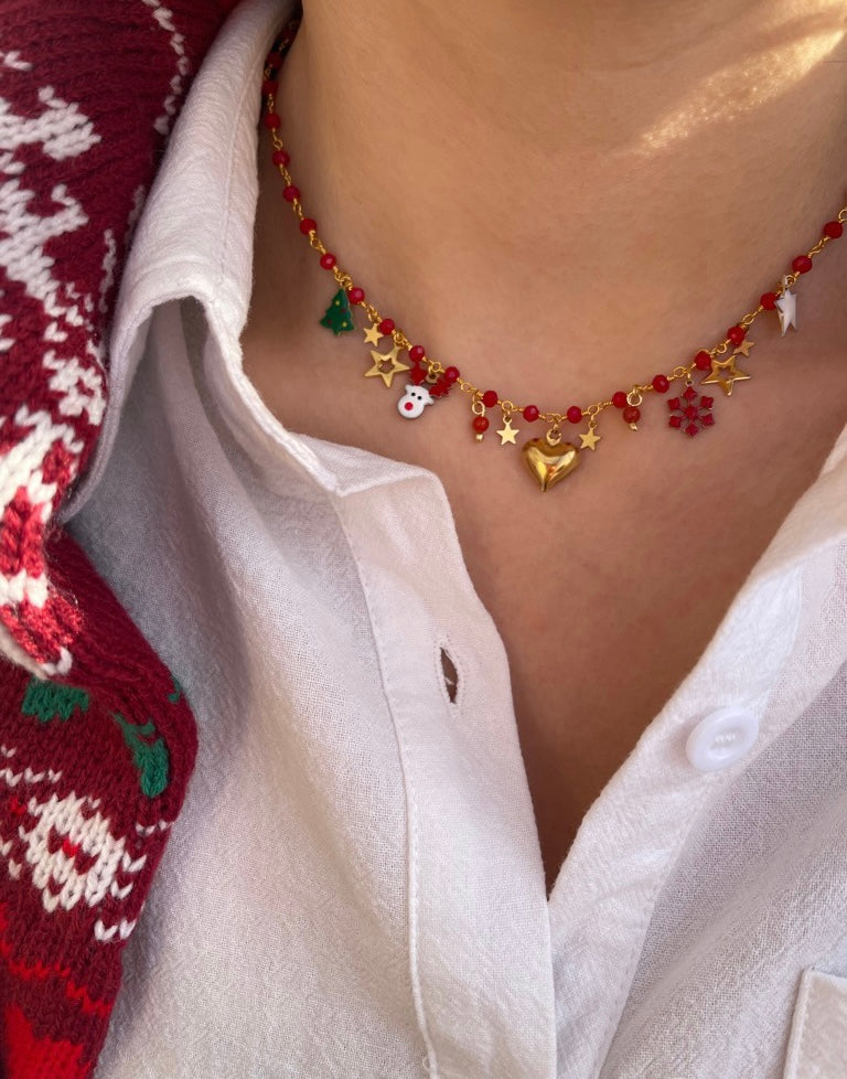 Collana multicharm con ciondoli natalizi