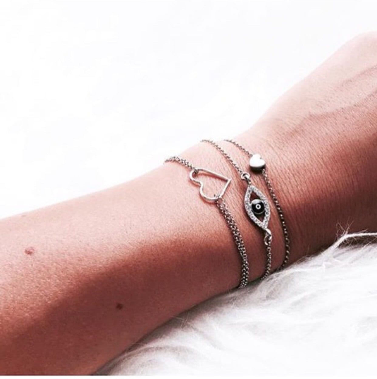 Bracciale in argento 925 con cuore
