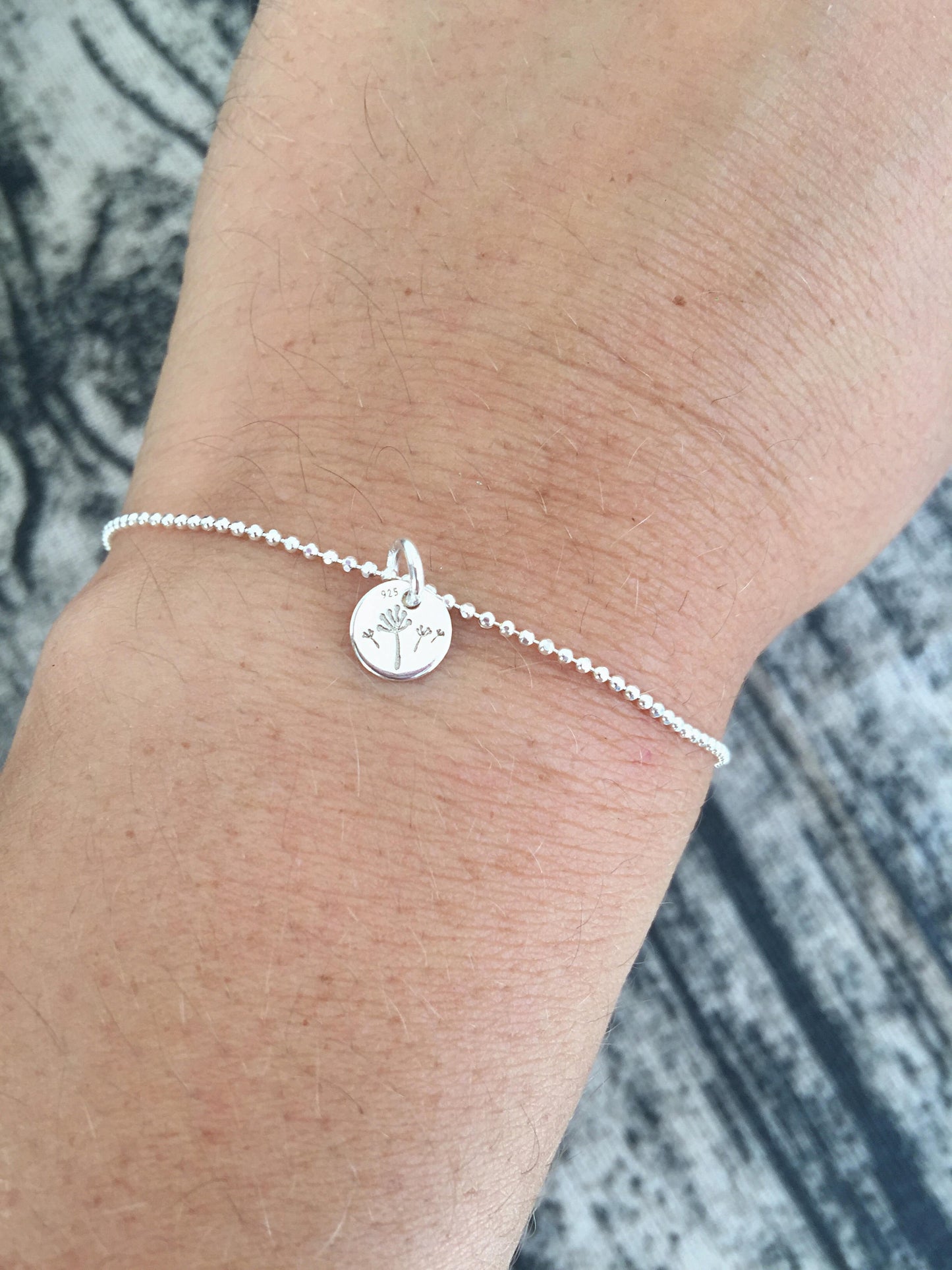 Bracciale in argento 925 con dente di leone