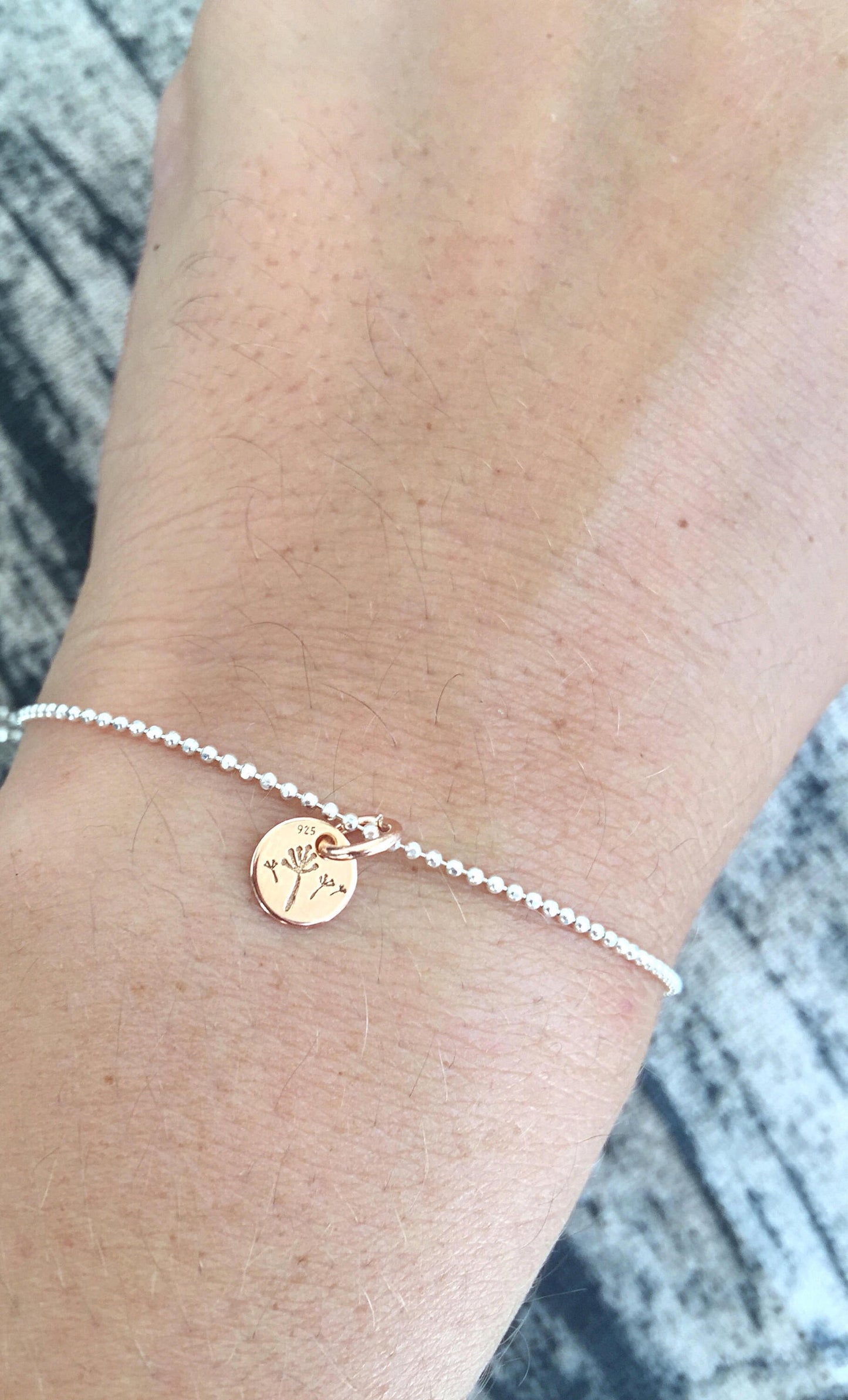 Bracciale in argento 925 con dente di leone