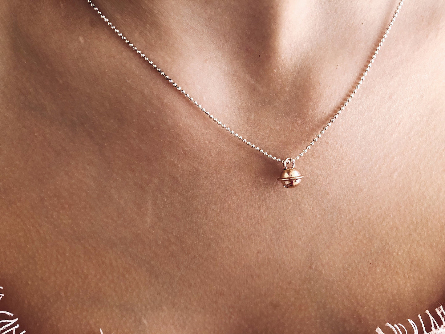 Collana in argento 925 con campanellino