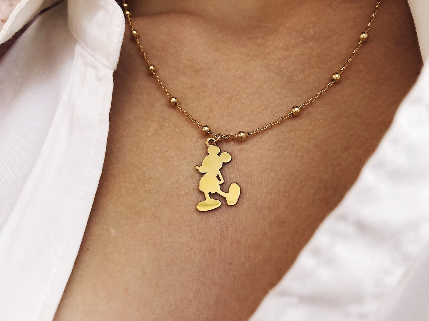 Topolino - Collana con ciondolo Mickey Mouse