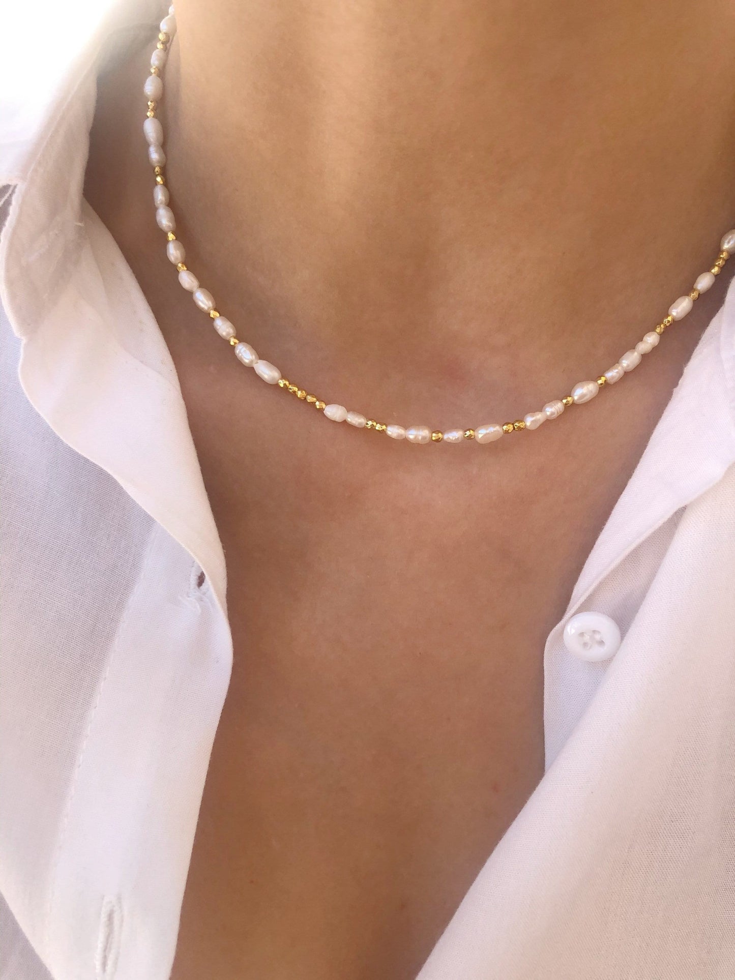 Collana con perle di fiume