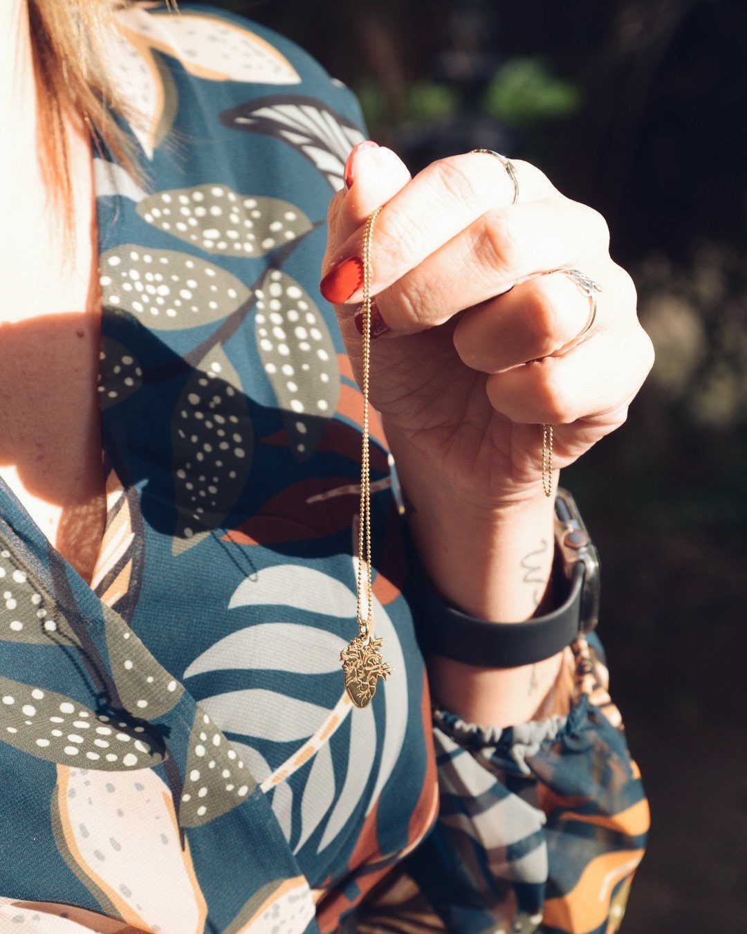 Rifiorisci - Collana cuore umano con fiori