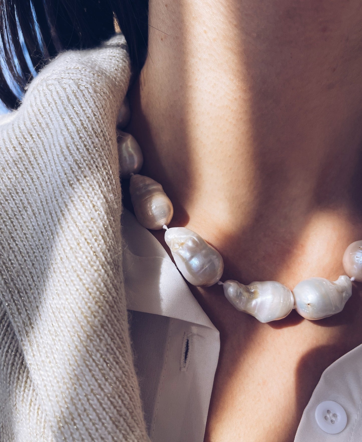 Collana con perle barocche