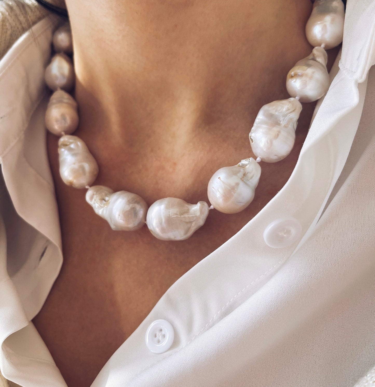 Collana con perle barocche