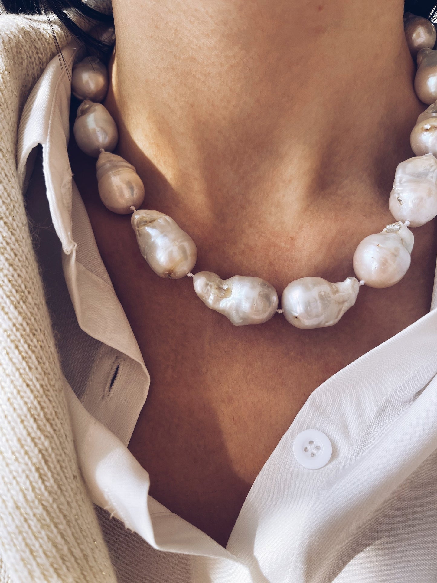 Collana con perle barocche