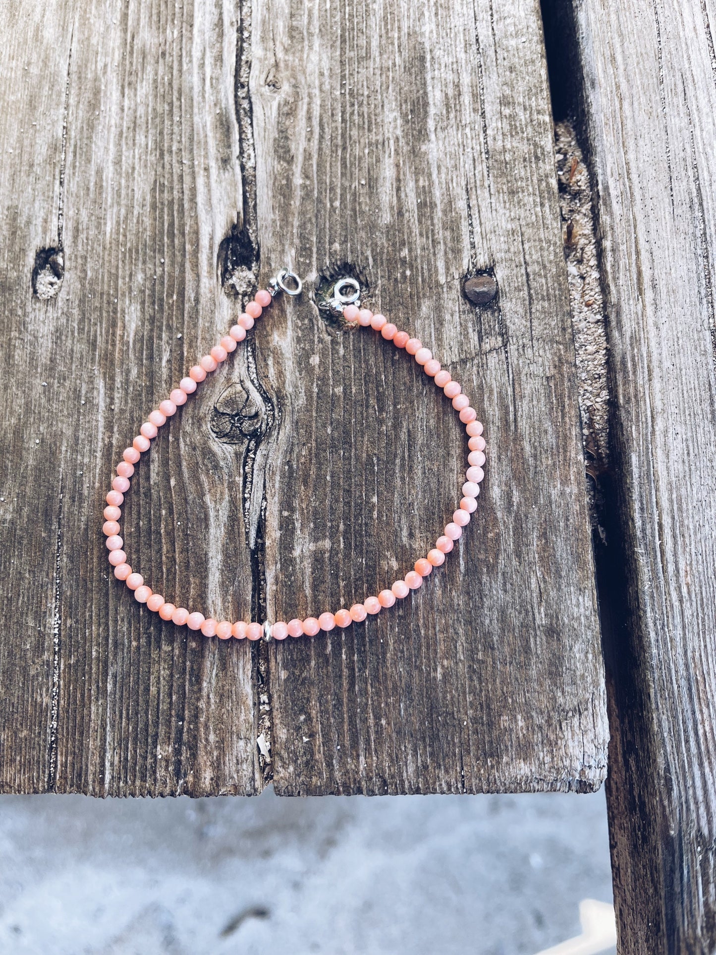 Cavigliera in corallo rosa