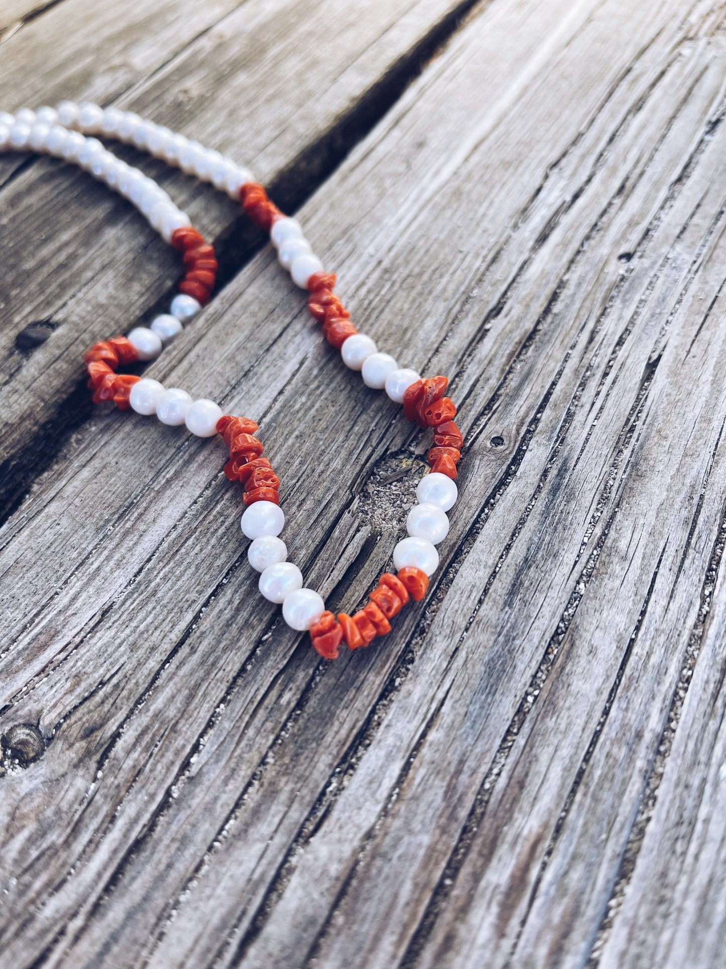 Collana perle e corallo