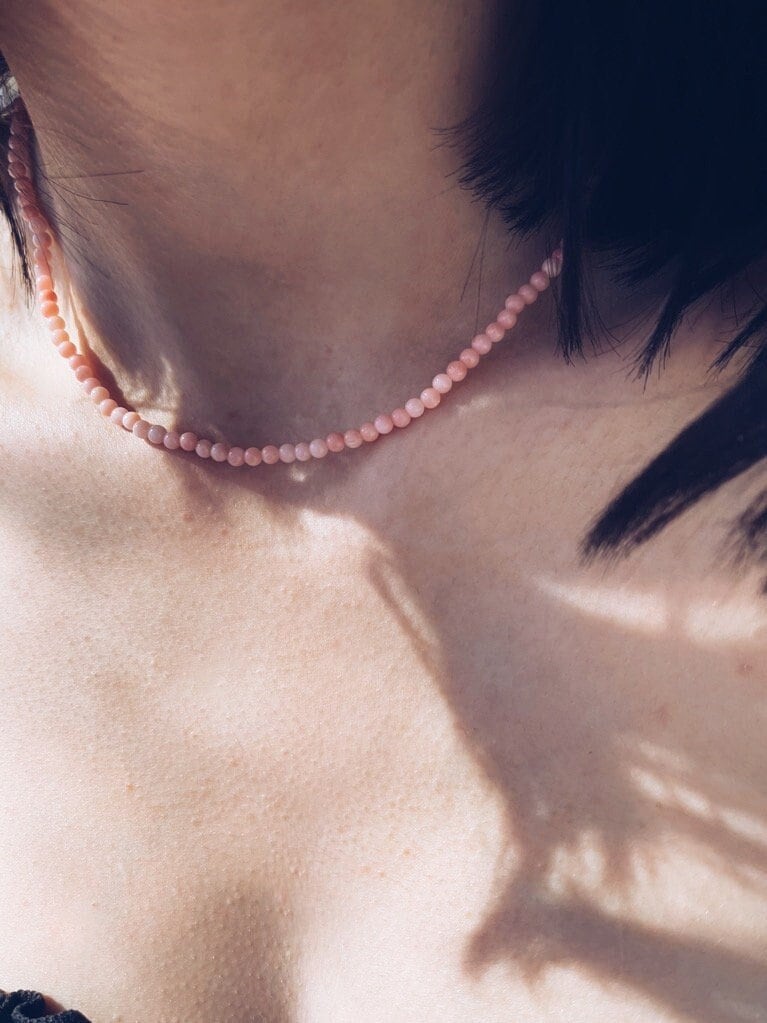 Collana in corallo rosa