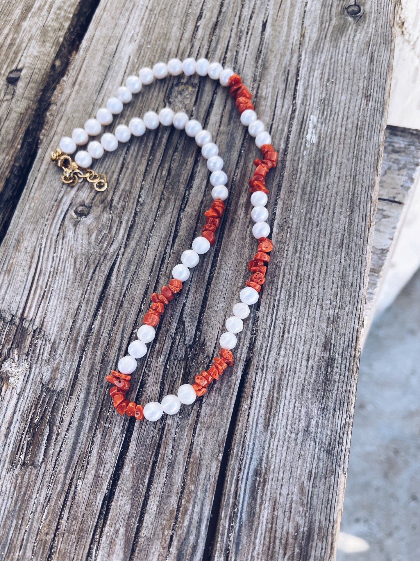 Collana perle e corallo