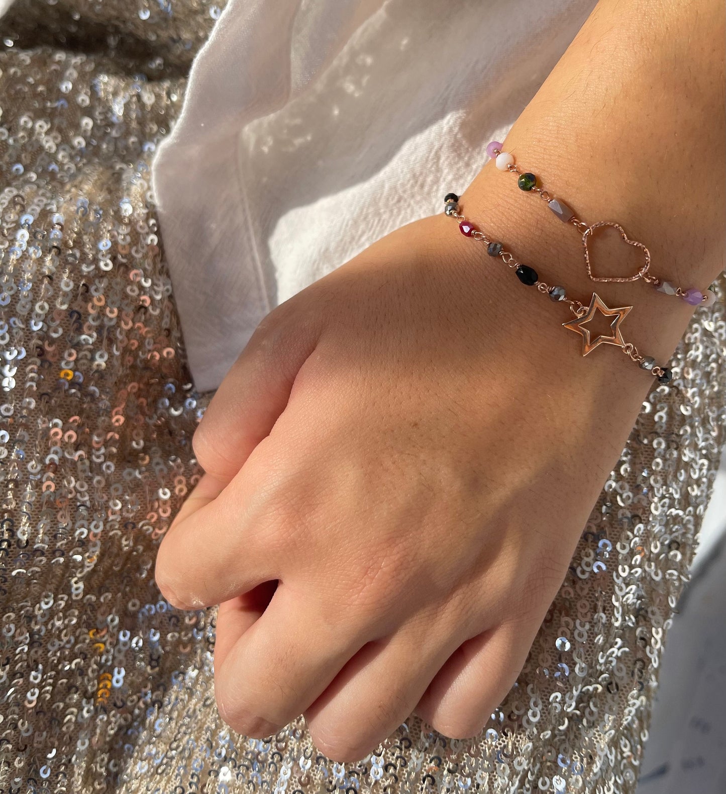 Bracciale rosario in argento 925