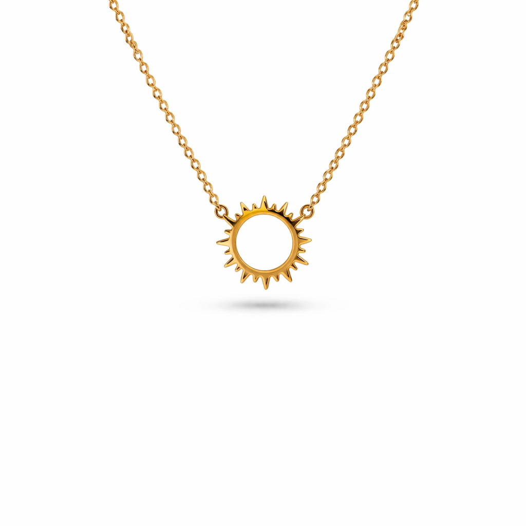 Soleil - Collana in acciaio con sole