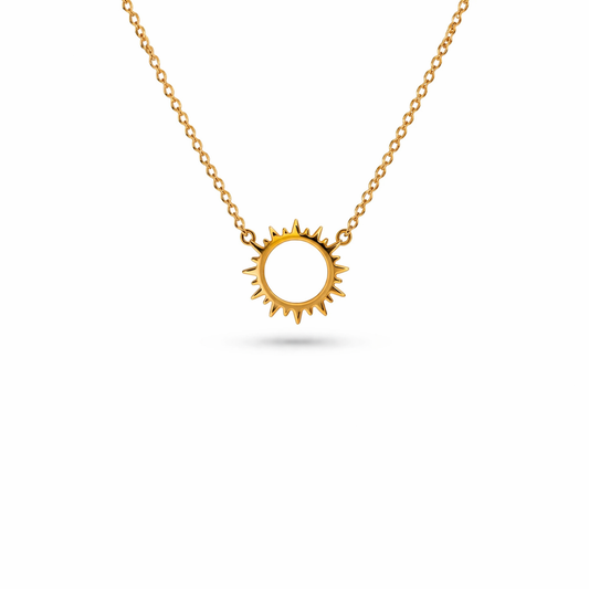 Soleil - Collana in acciaio con sole