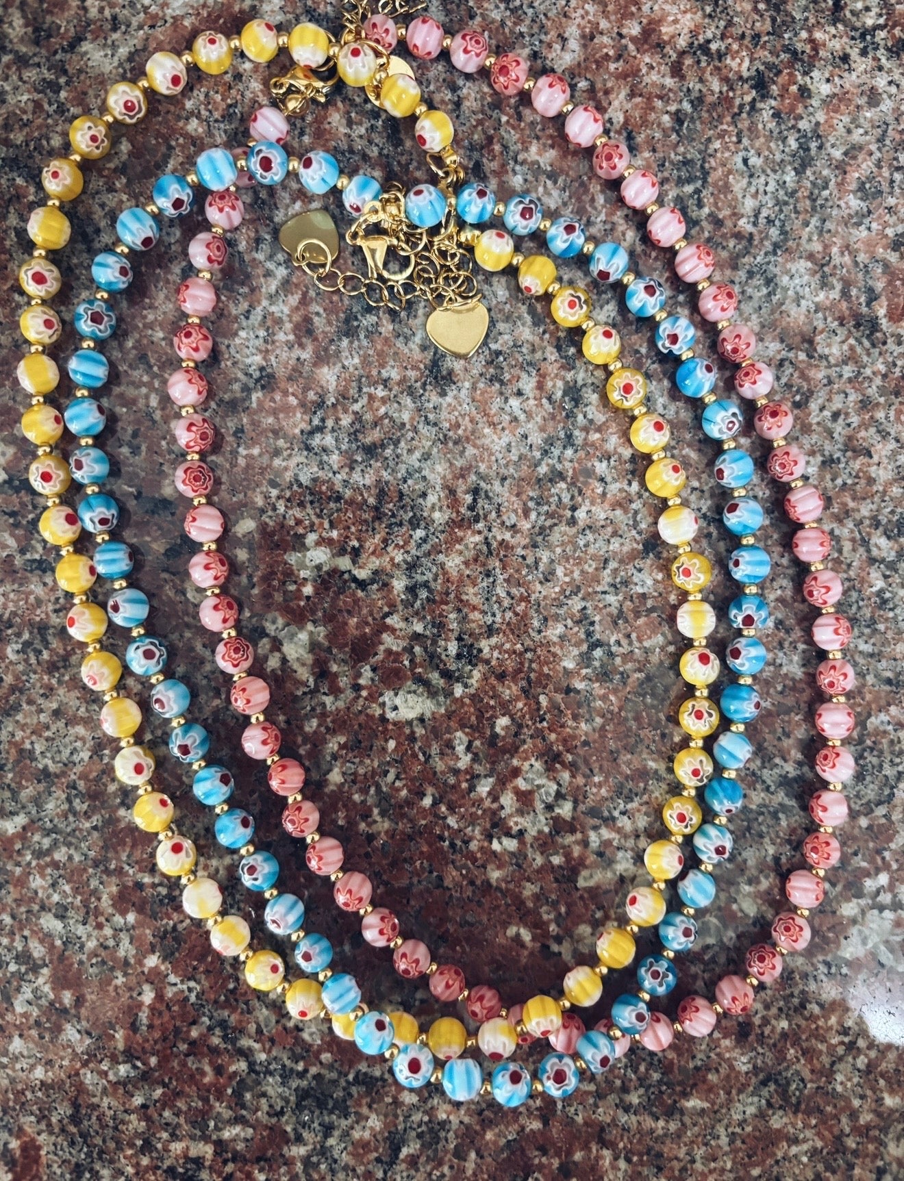 Collana con perline in vetro di Murano