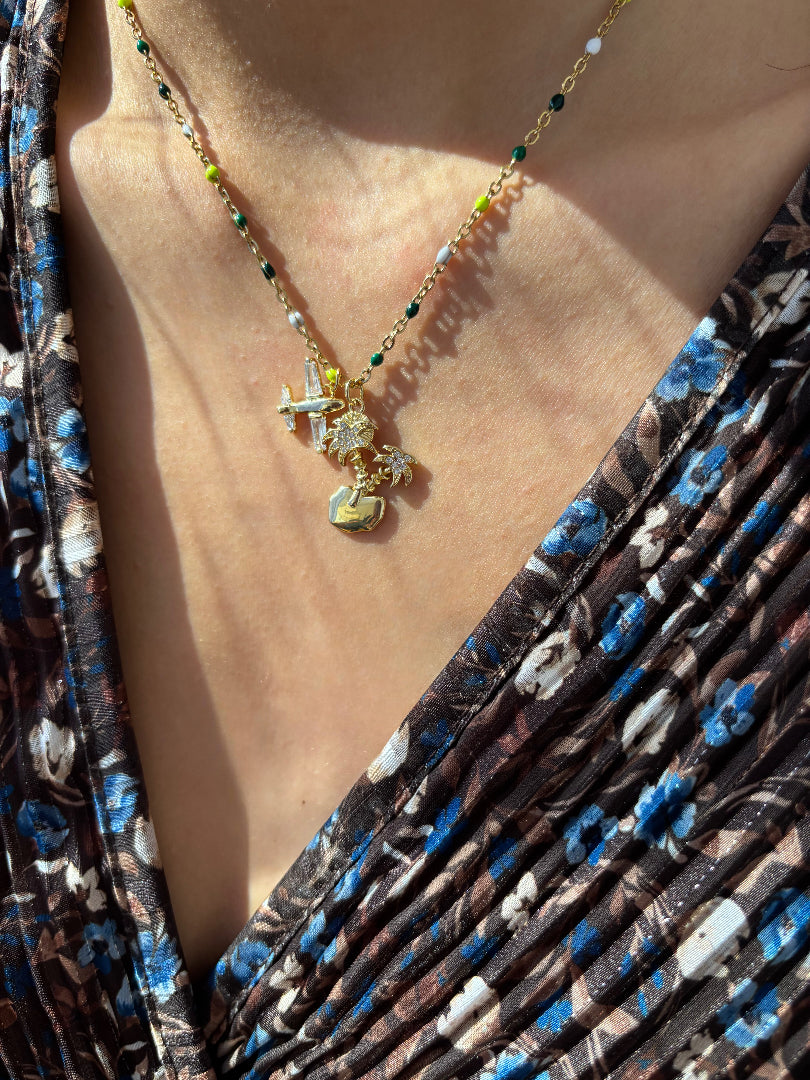 Dubai - Collana in acciaio con ciondolo a tema