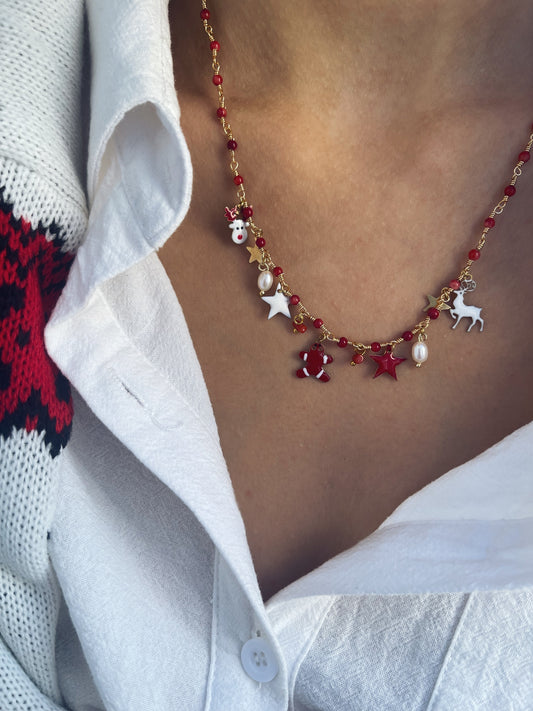 Collana multicharm con ciondoli natalizi
