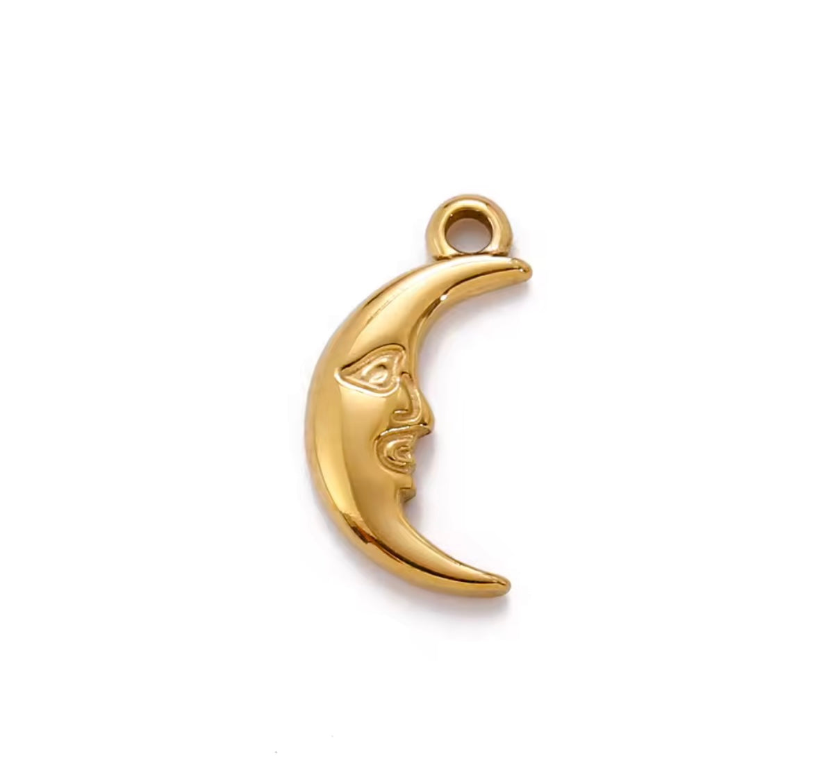 Charm luna in acciaio