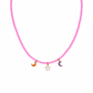 Collana con perline in vetro e mini ciondoli stella e luna