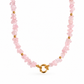 Collana con chips in quarzo rosa