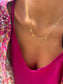 Collana in acciaio con letterine pendenti