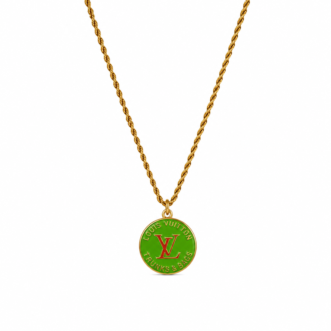 Collana con charm e catena in acciaio