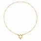 Base collana in acciaio dorato e perle con chiusura per ciondoli