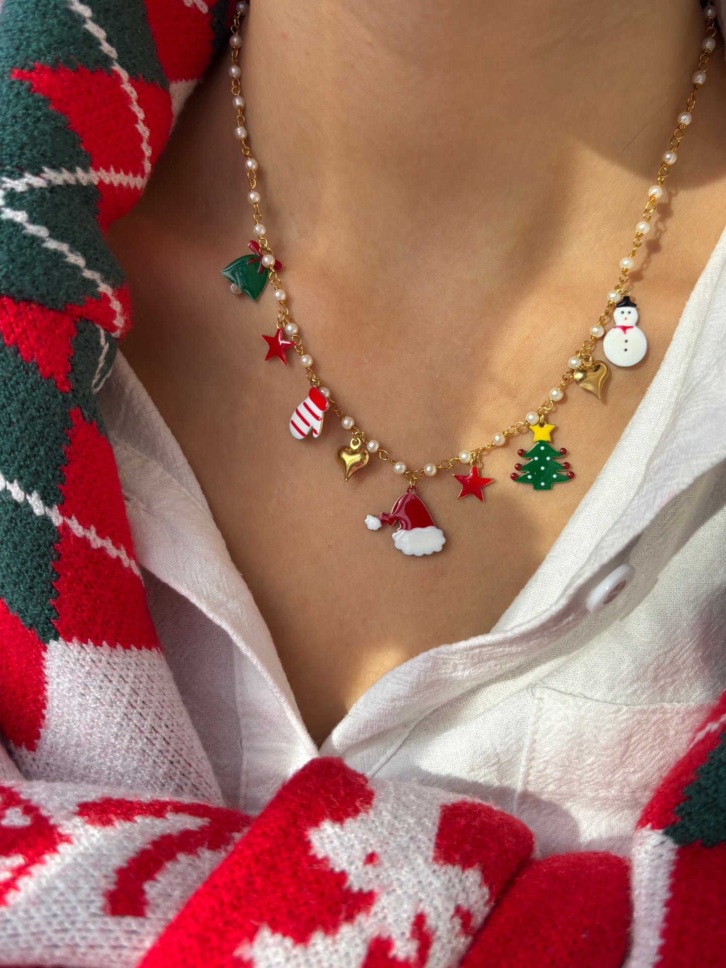 Collana natalizia multicharm