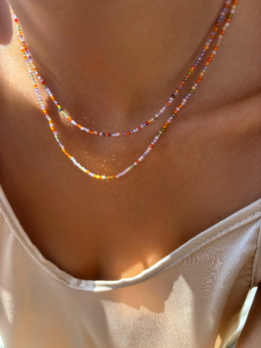 Collana con zirconi multicolor