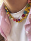 Collana con stelline in howlite colorata