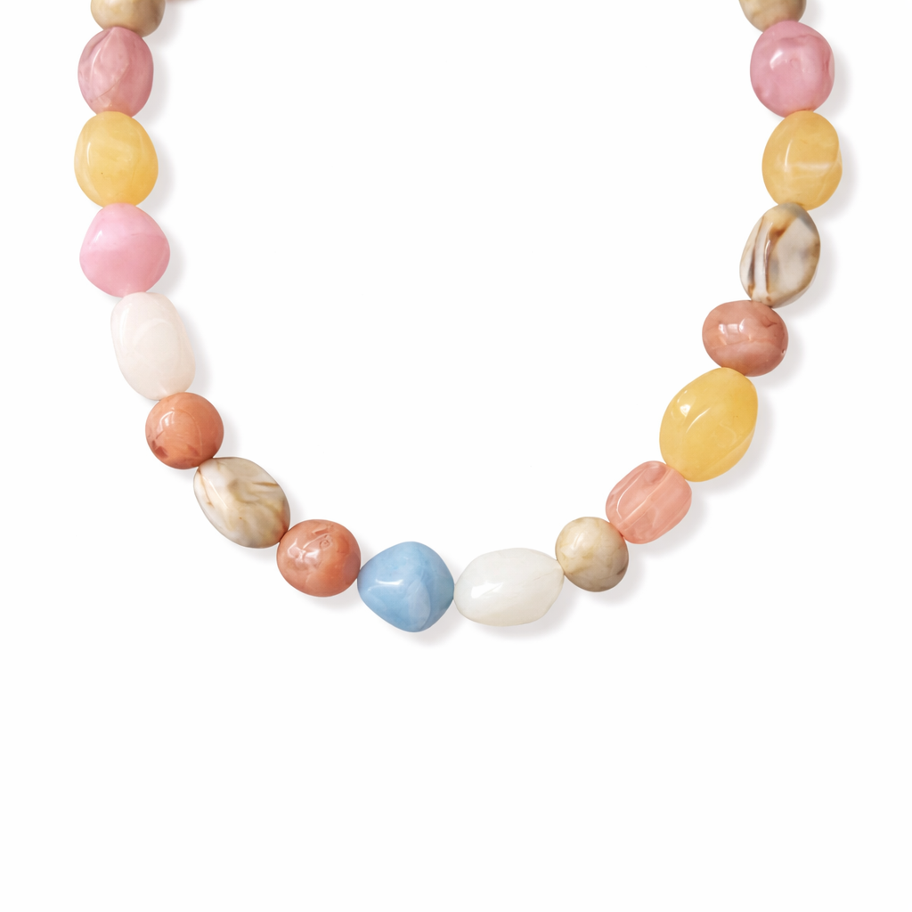 Collana in resina colorata