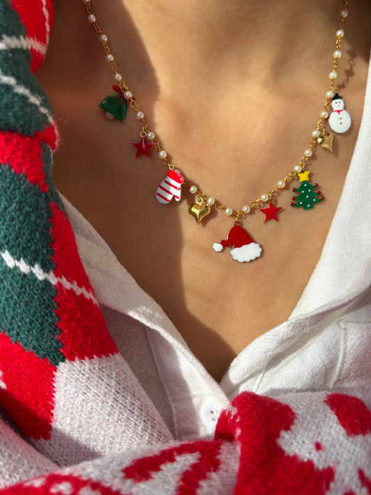 Collana natalizia multicharm
