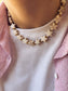 Collana con stelline in howlite colorata