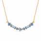 Collana con zirconi azzurro