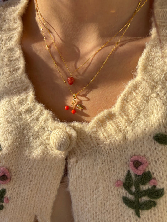 Collane in argento 925 con ciondoli in corallo naturale