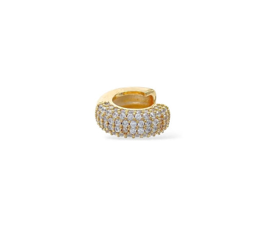 Earcuff in acciaio con zirconi
