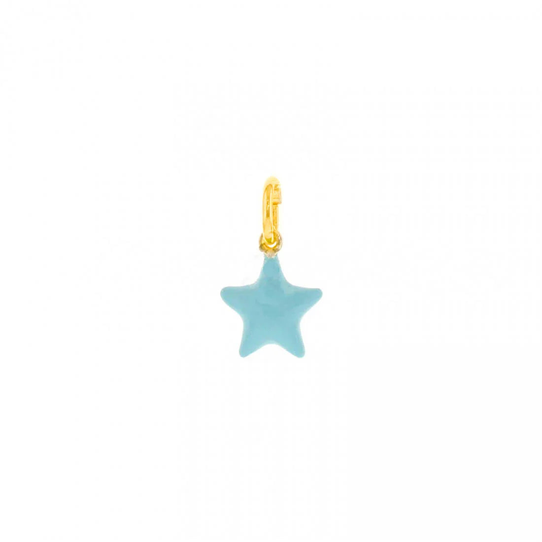 Charm stella bombata in argento 925 smaltato