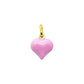 Charm cuore bombato in argento 925 smaltato